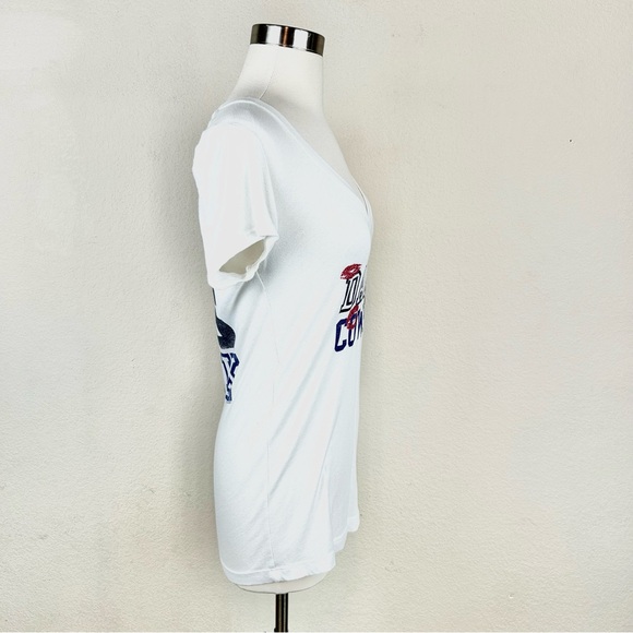 Pink Victoria Secret Dallas Cowboys White V-Neck Top - Picture 5 of 7